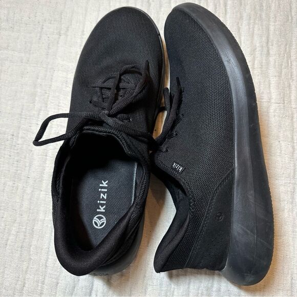 Kizik Other - Kizik Madrid Eco Knit Shoes Mens Size 13 Wide Black Slip On Lace Up Hands Free